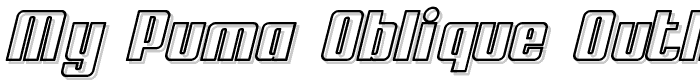 My Puma Oblique Outlined font